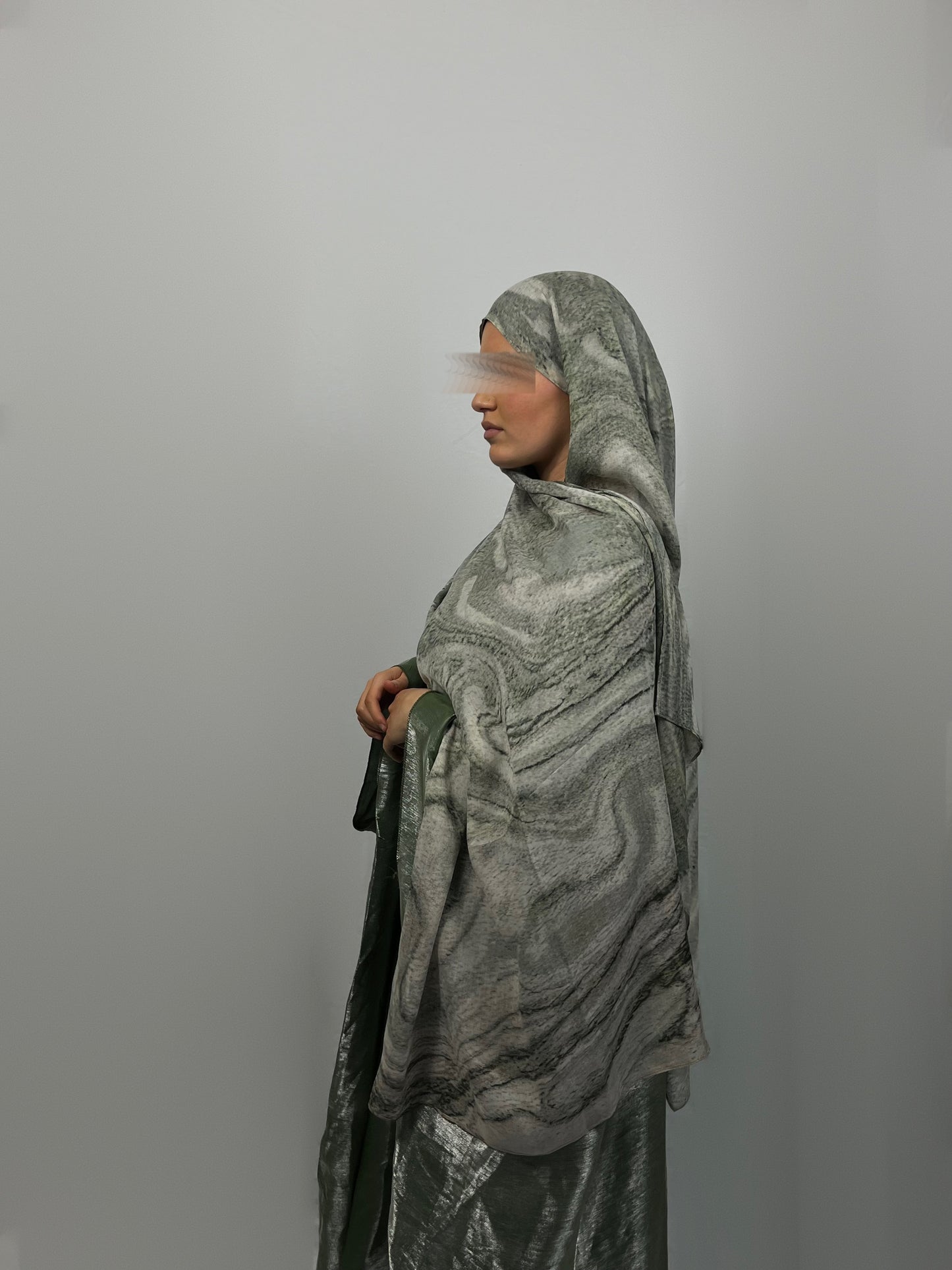 Sage Green Printed Modal hijab